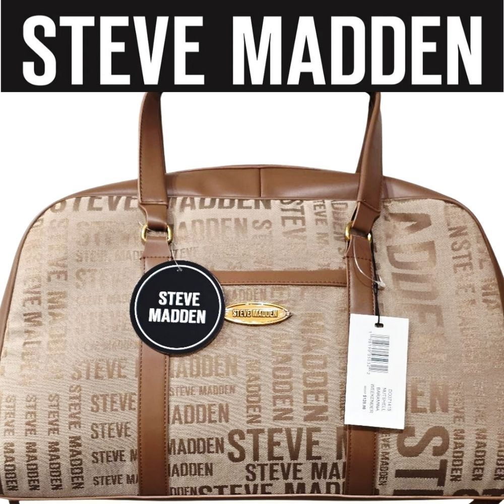 Steve Madden BAramina Logo Weekender Bag- Nutshell